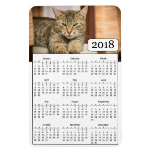 Ímã personalizado 2018 calendários da foto do g