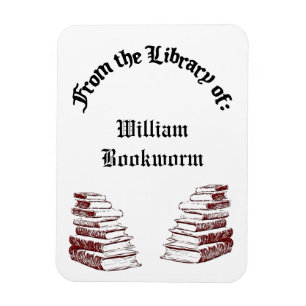 Ímã Personalizado a partir da Biblioteca de Livros Vin