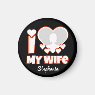 Imã Personalizado Amo Minha Esposa - Adicionar Nome e