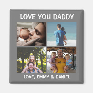 Imã Personalizado Amo Você Foto Do Pai