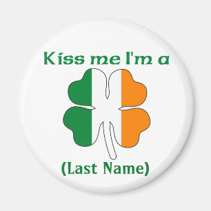 Imã Personalizado beije-me que eu sou ímã irlandês