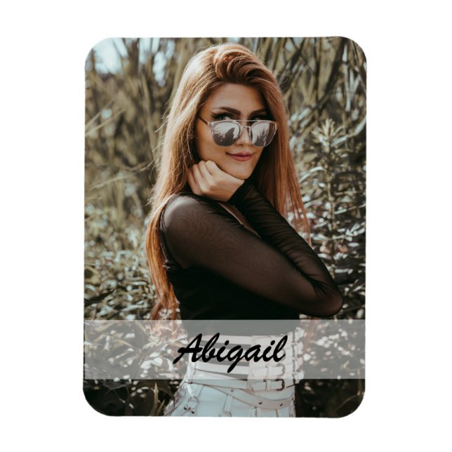 Ímã Personalizado com Foto e Nome (Vertical)