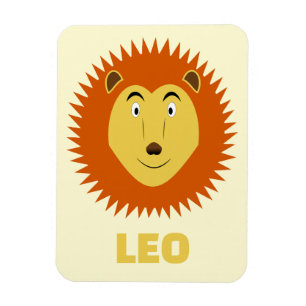 Ímã Personalizado de Leão Signo de Estrela Aniversário