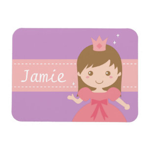 Ímã Personalizado de Menina Princesinha Fofa