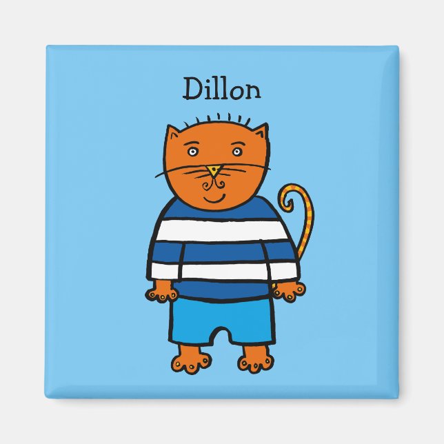 Imã Personalizado Dillon, o Gato (Frente)