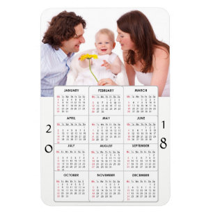 Ímã personalizado do calendário da foto de fam