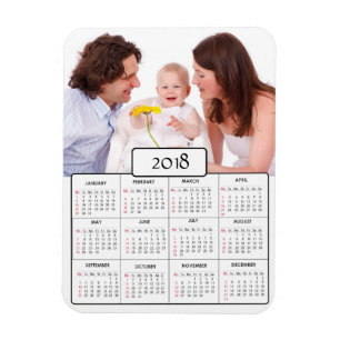 Ímã personalizado do calendário da foto de fam