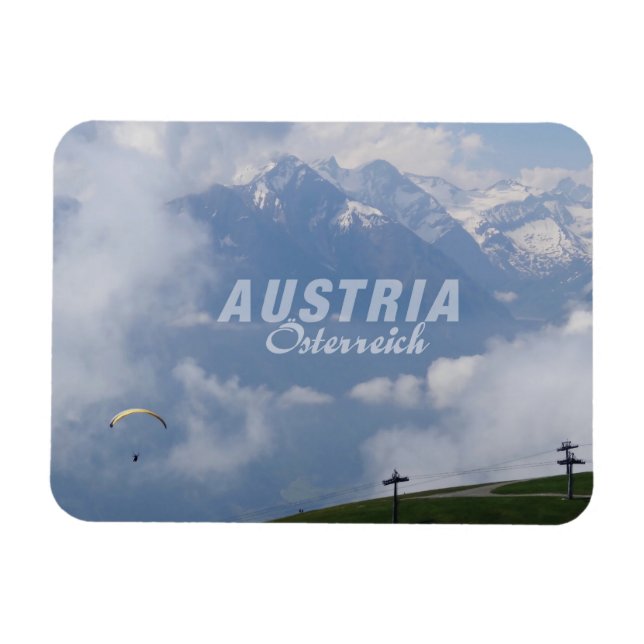 ímã personalizado dos Alpes austríacos (Horizontal)