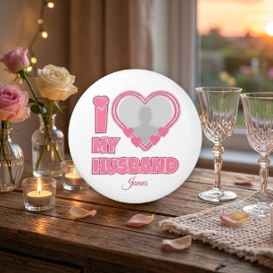 Imã Personalizado Eu Amo Meu Marido – Adicionar Foto e