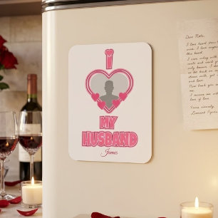 Ímã Personalizado Eu Amo Meu Marido – Adicionar Foto e