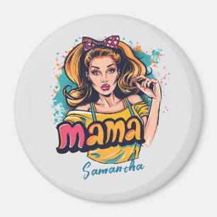 Imã Personalizado Retro Mama Pop Art (10)