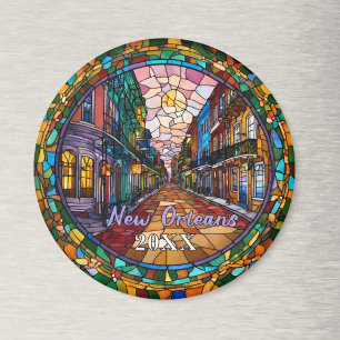 Imã Personalizado Rua Bourbon New Orleans Datado