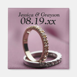 Imã Personalizado Salvar O Íman De Anéis De Casamento