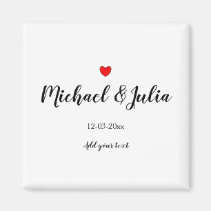 Imã personalizado simples minimalista adicione seu nom