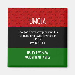 Imã Personalizado UMOJA Unity Happy Kwanzaa
