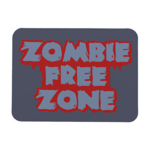 ímã personalizado Zombie Free Zone