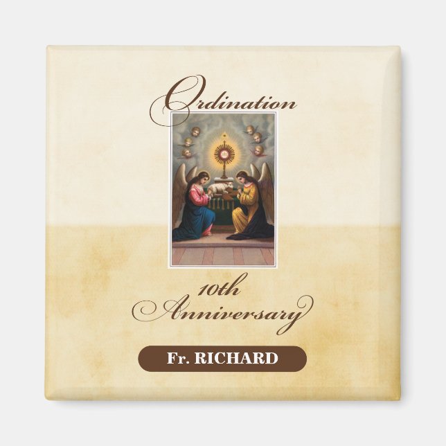 Imã Personalizar, 10ª Ordenação Anniversário (Frente)