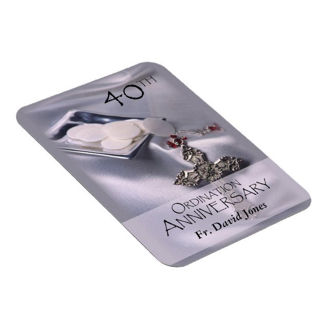 Ímã Personalizar, 40ª Ordenação de Felicidades de Aniv (Lado Direito)