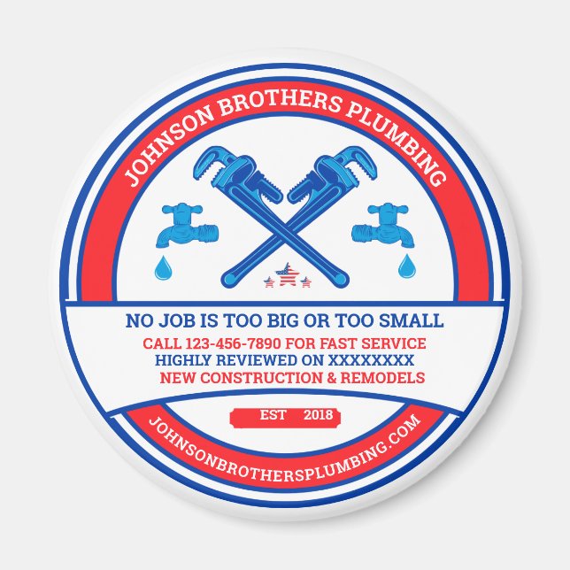 Imã Personalizar a canalização de anúncios comerciais  (Frente)