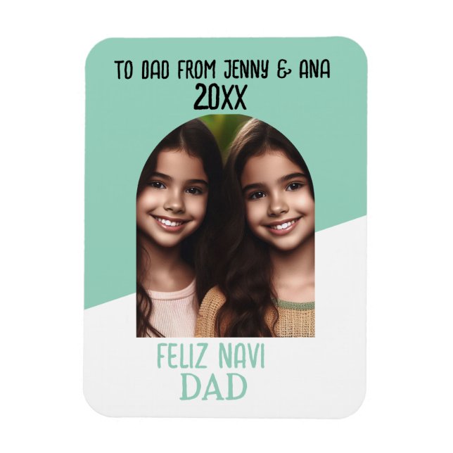Ímã Personalizar a captura de feliz Navidad do Magnet  (Vertical)