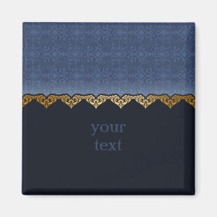 Imã Personalizar a Cor damasco Escura Elegante