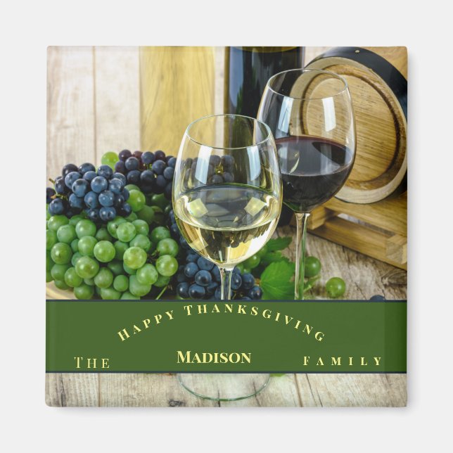 Imã Personalizar Ação de Graças Única (Frente)