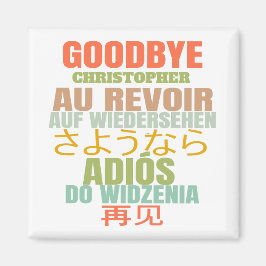 Imã Personalizar Adeus Deixando A Tipografia De Au Rev