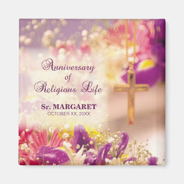 Imã Personalizar, Aniversário da Vida Religiosa, freir (Frente)