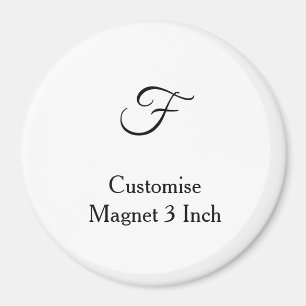 Imã personalizar círculo simples personalizado de 3 po