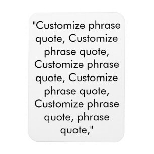 Ímã Personalizar citação de frase elegante preto bra
