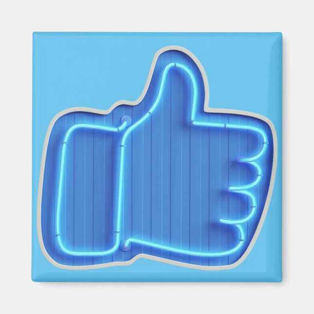 Imã Personalizar como o design de mão neon (Frente)