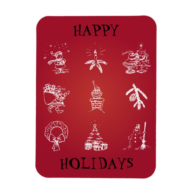 Ímã Personalizar Design de Natal Bonito (Vertical)