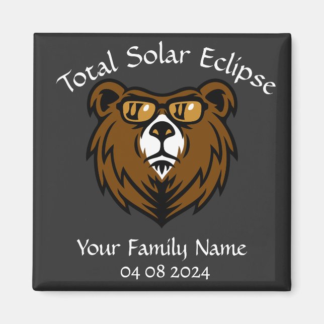 Imã Personalizar Eclipse Solar Total (Frente)