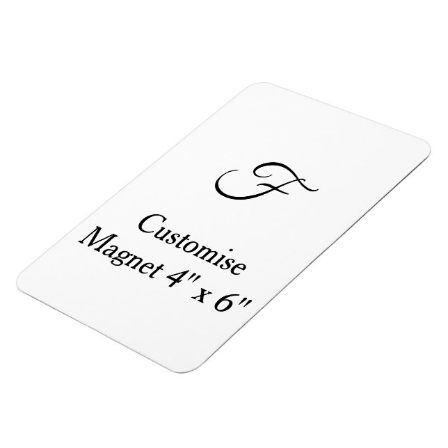 Ímã personalizar foto simples e flexível 4" x 6" perso (Left Side)