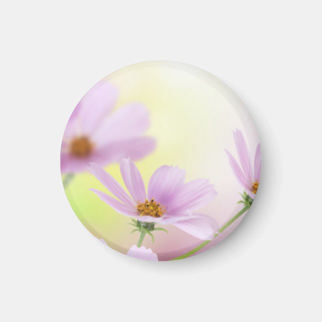 Imã Personalizar Imagem & Flor Rosa Aquarela (Frente)