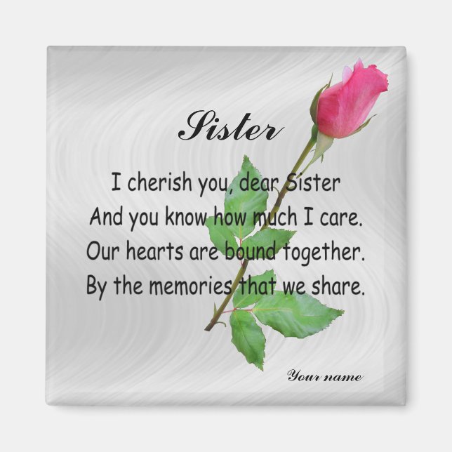 IMÃ PERSONALIZAR IRMÃ -MAGNET (Frente)