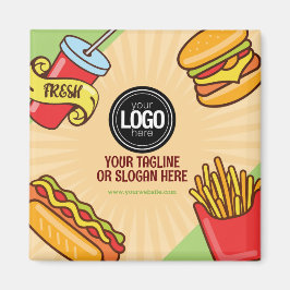 Imã Personalizar logotipo de empresa | Tema Hotdog do