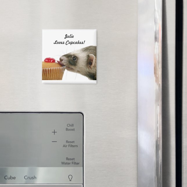 Imã Personalizar nome ama Cupcakes furões (In Situ (Fridge))