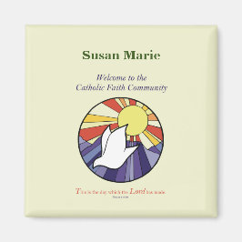 Imã Personalizar nome, círculo de porta RCIA em amarel