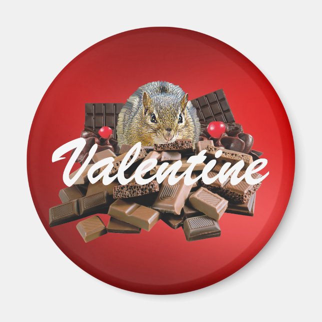 Imã Personalizar o chipset de chocolate para o dia do  (Frente)