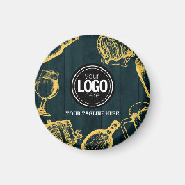 Imã Personalizar o tema de cervejaria verde escura par