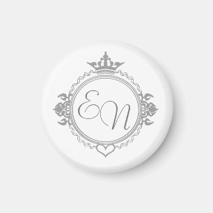 Imã Personalizar os nomes, as iniciais e a frase Amor