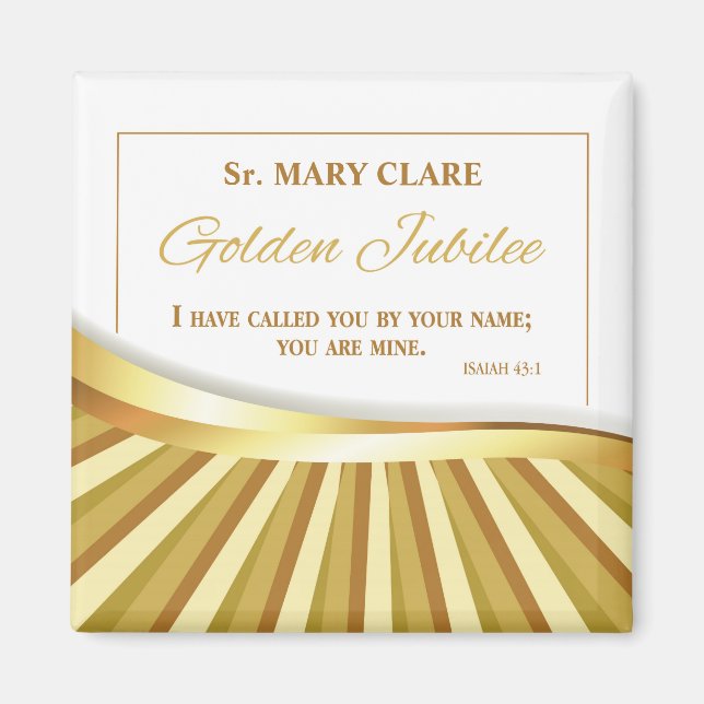 Imã Personalizar, Ouro Jubilo da Vida Religiosa (Frente)