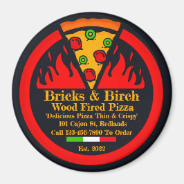 Imã Personalizar Promoção do Restaurante de Pizza Caus