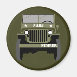 Imã Personalizar Veículo Militar Vintage