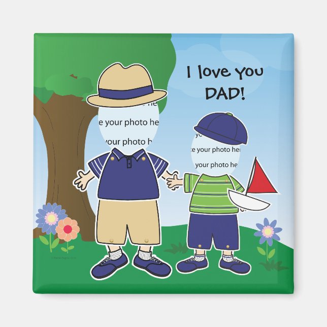 Imã Personalizável Eu Te Amo Pai (Frente)