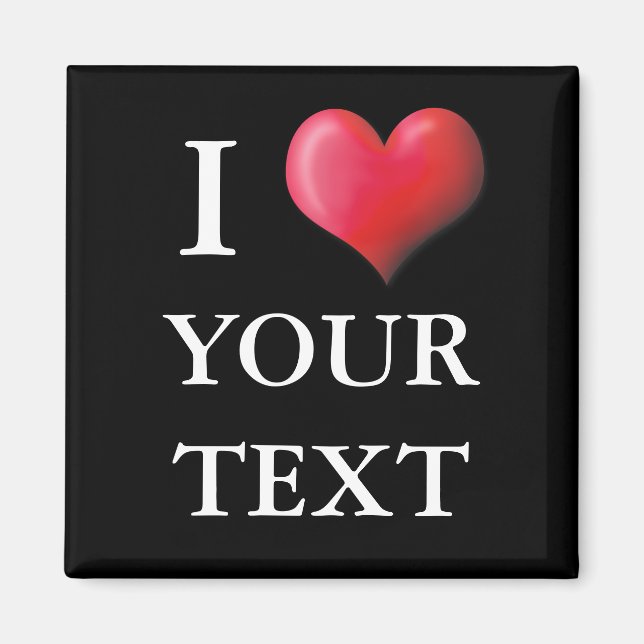 Imã Personalizável I Heart Magnet 0004 (Frente)