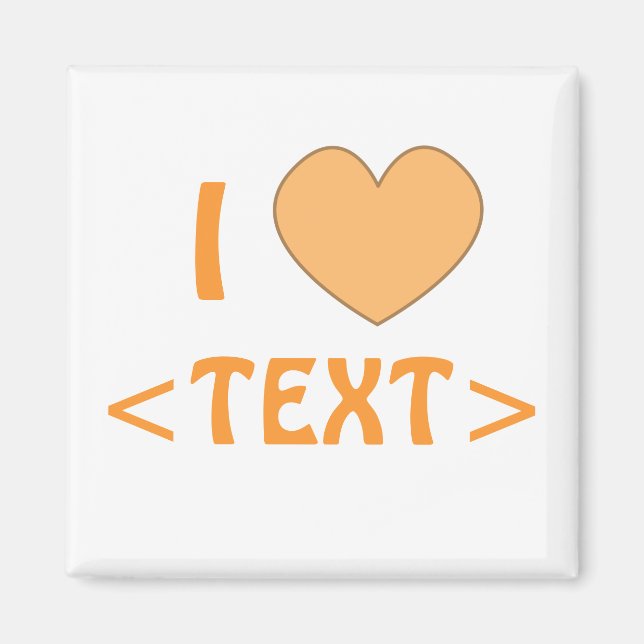 Imã Personalizável I Heart Magnet 0008 (Frente)