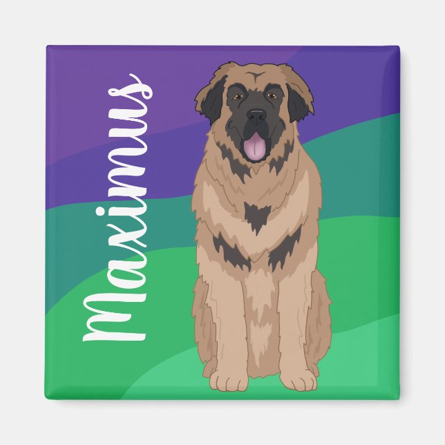 Imã Personalizável Leonberger (Frente)