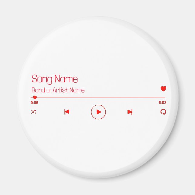 Imã Personalizável Sua Música Favorita (Frente)